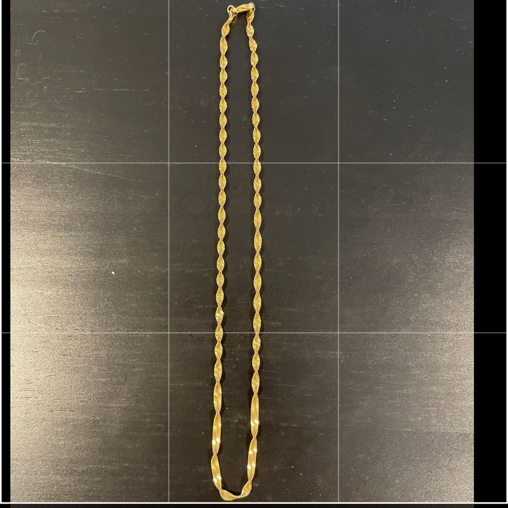 Vintage Gold Plated Twist Necklace